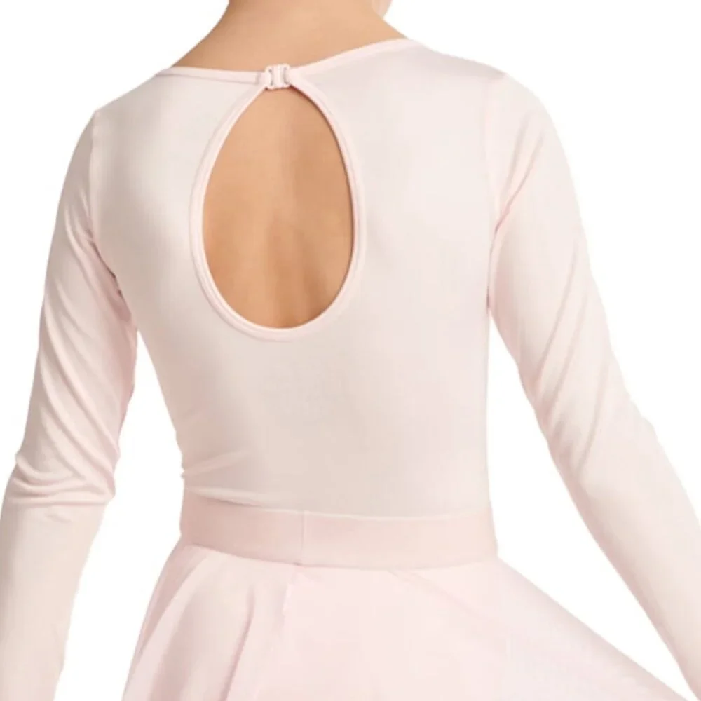 Justice Girls L Long Sleeve Dance Gymnastics Leotard & Scrunchie SIZE 12-14 NEW